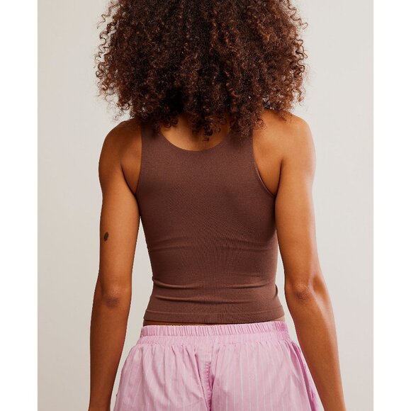 FREE PEOPLE Clean Lines Cami / Chocolate - Picture 3 of 5